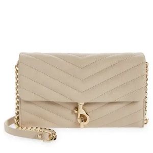 Rebecca Minkoff Edie Quilted Leather Wallet on a Chain